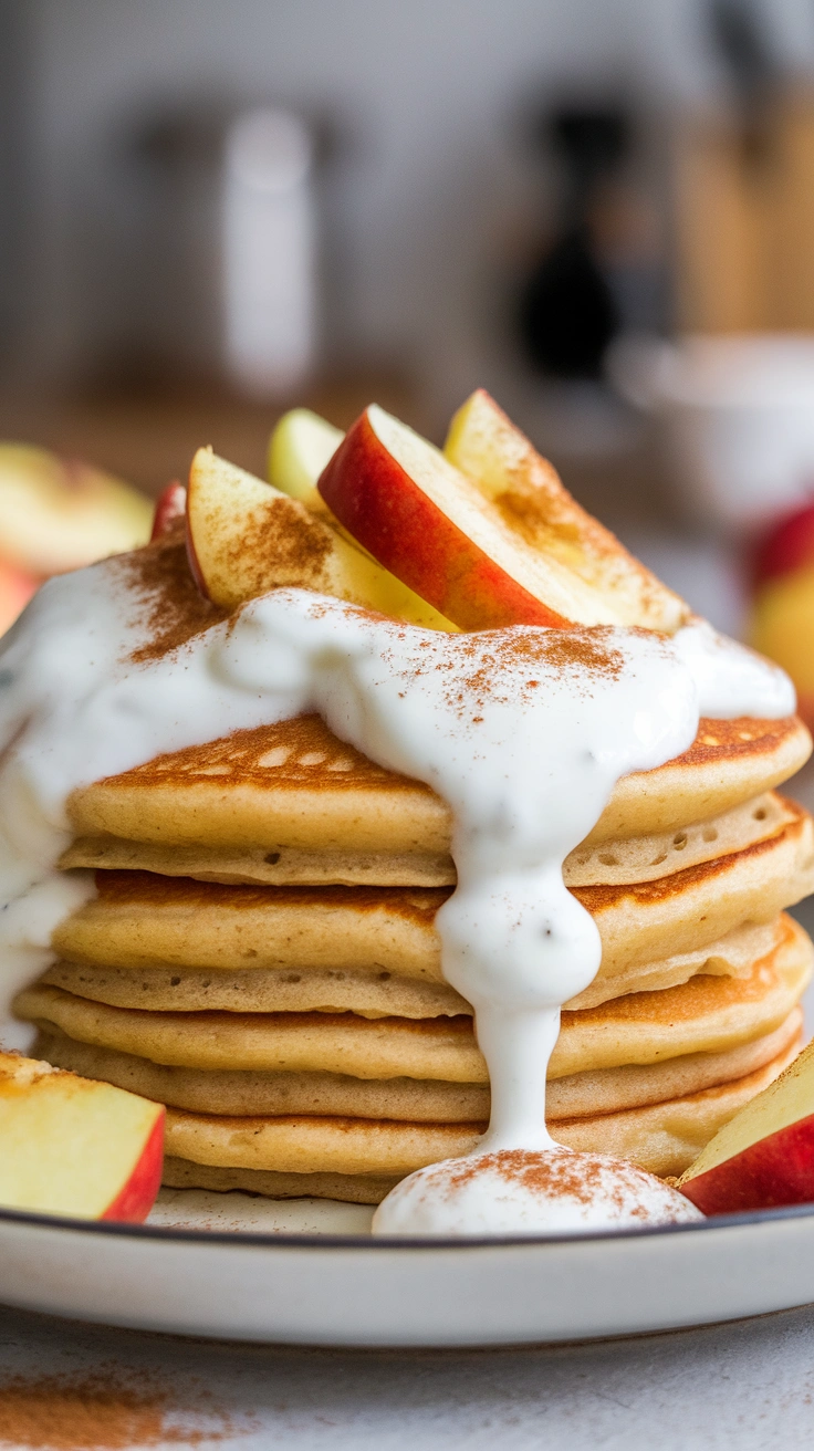 Greek Yogurt Apple Pancakes