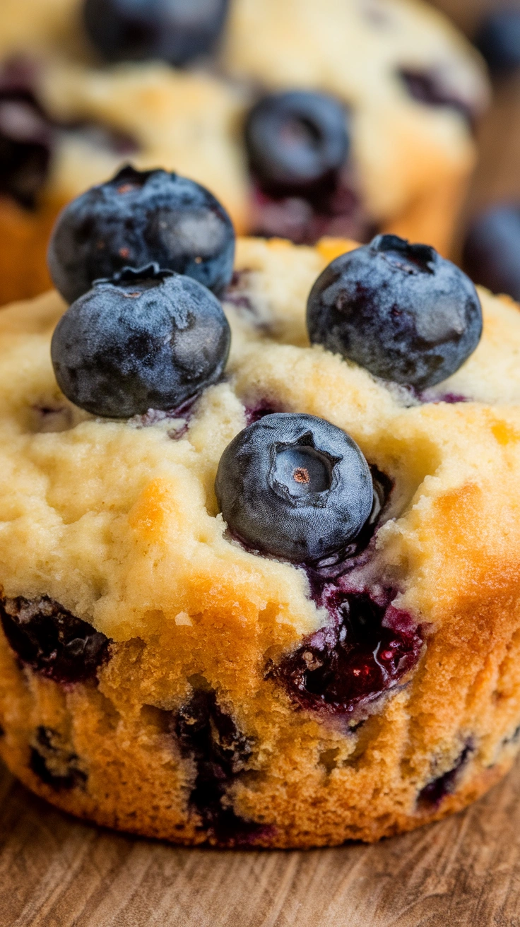Greek Yogurt Lemon Blueberry Muffins