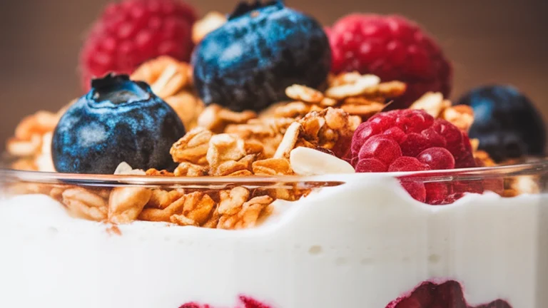 Greek Yogurt Parfait with Assorted Berries - Featured