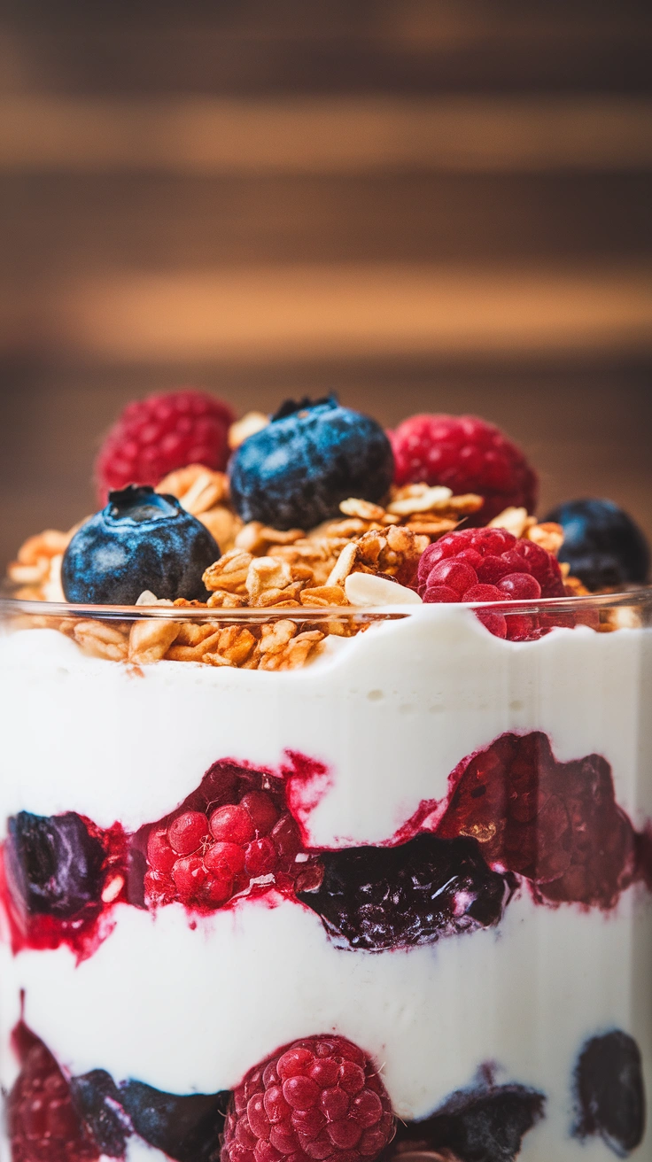 Greek Yogurt Parfait with Assorted Berries