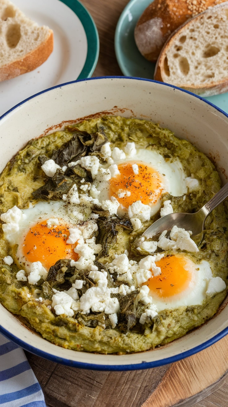 Green Shakshuka with Feta