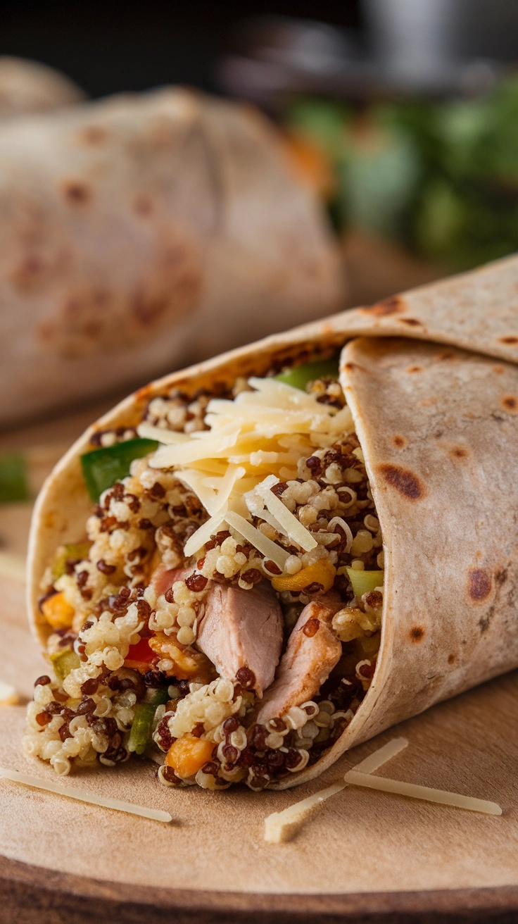 Grilled Chicken and Quinoa Burritos