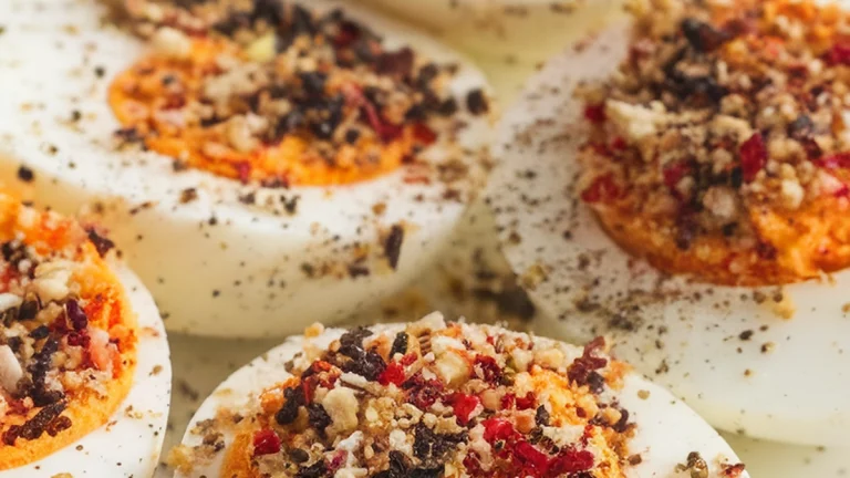 Hard-Boiled Eggs with Everything Seasoning - Featured