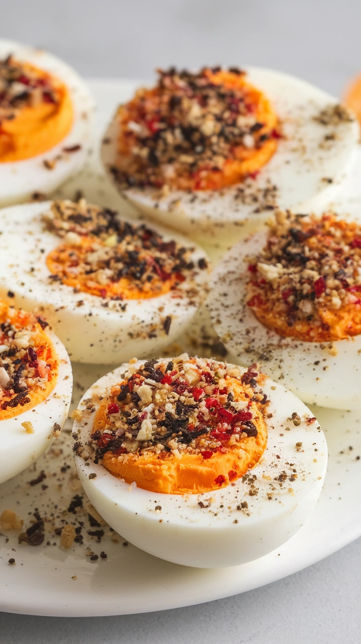Hard-Boiled Eggs with Everything Seasoning