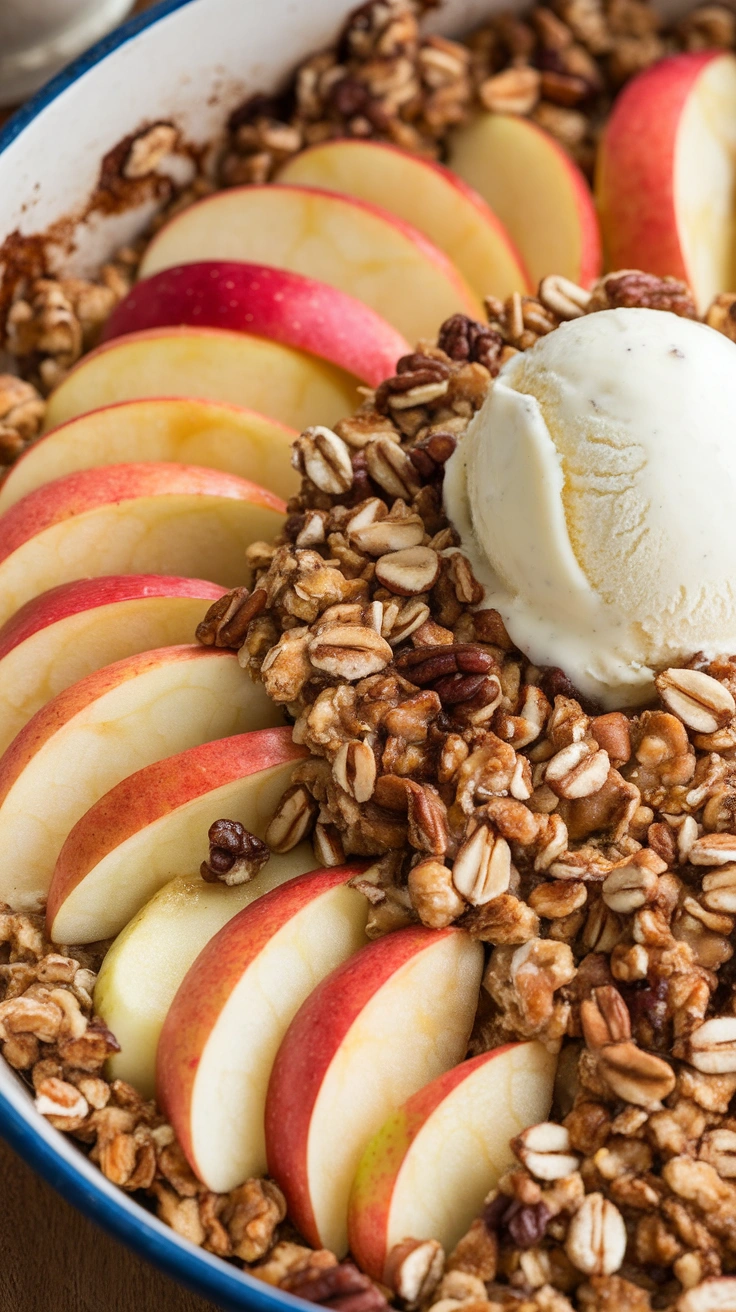 Healthy Apple Crisp with Maple Oat Topping