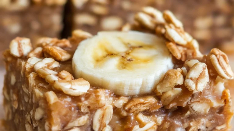 Healthy Banana Oat Bars - Featured