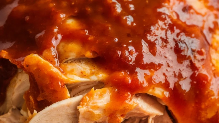 Healthy Slow Cooker Pulled BBQ Chicken - Featured