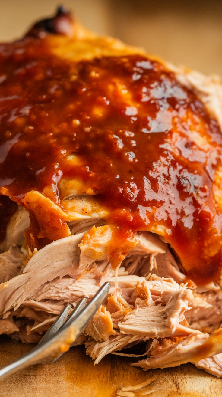 Healthy Slow Cooker Pulled BBQ Chicken
