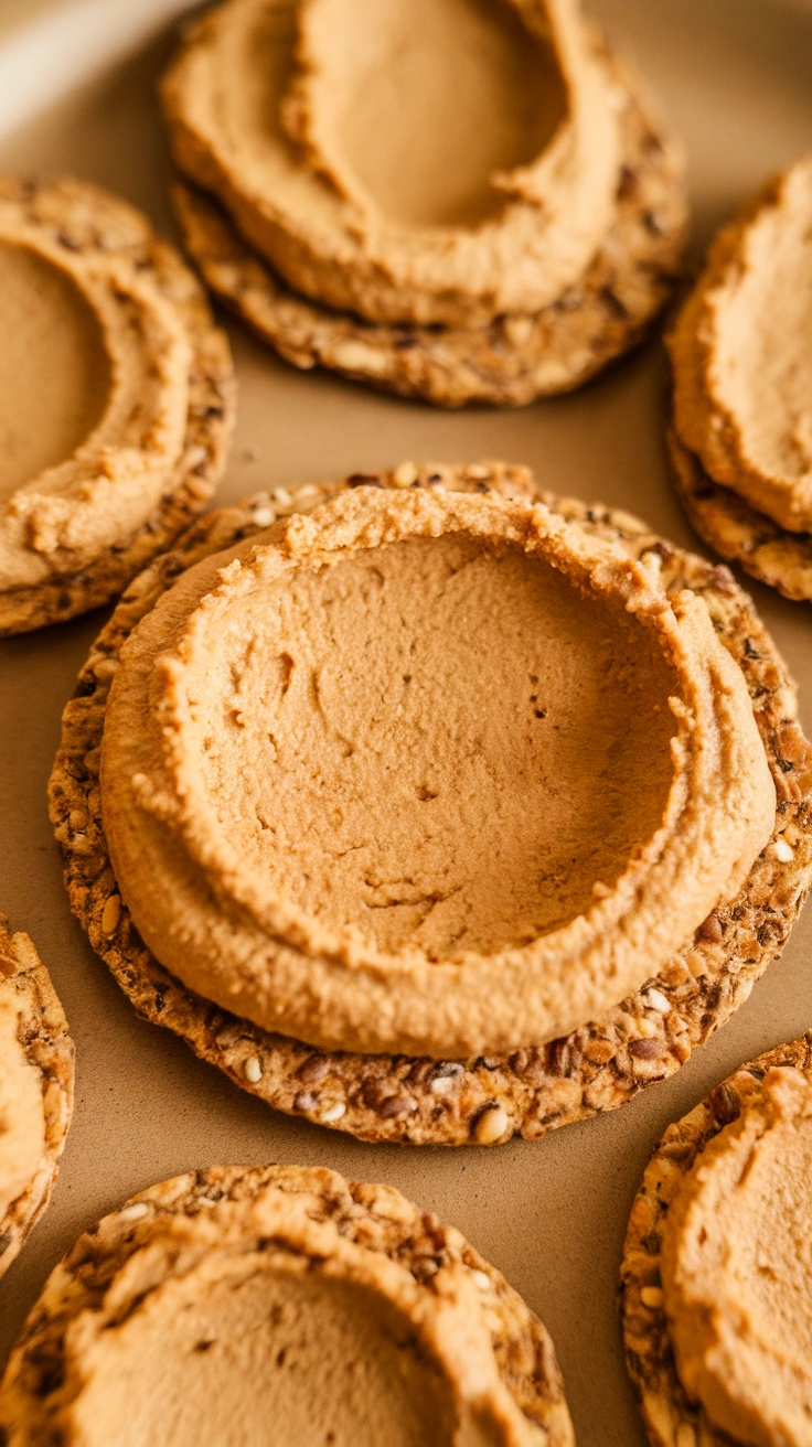 Hummus on Whole Grain Crackers