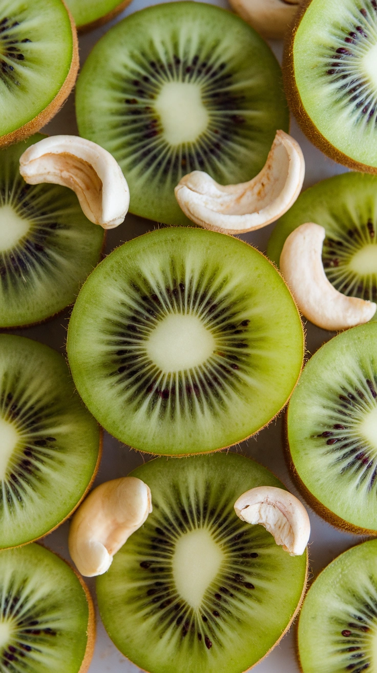 Kiwi and Cashew Slices