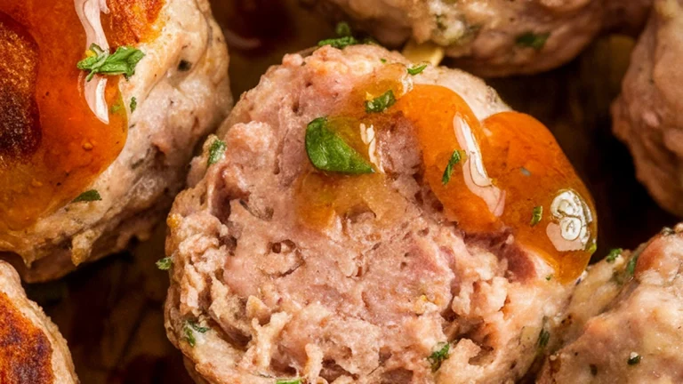 Lean Air Fryer Turkey Meatballs - Featured