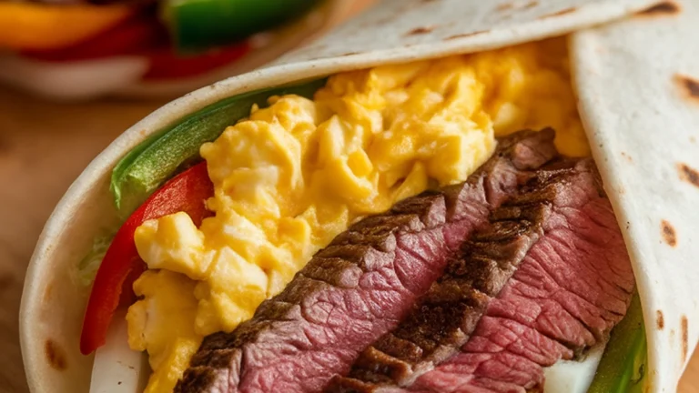 Lean Steak and Egg Breakfast Wraps - Featured