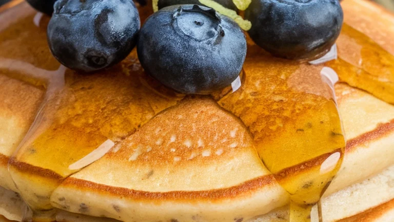Lemon Chia Seed Banana Pancakes - Featured