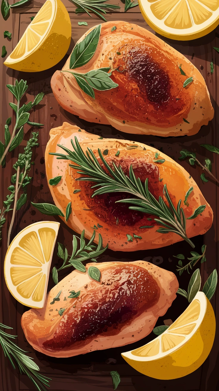Lemon Herb Roasted Chicken Breasts