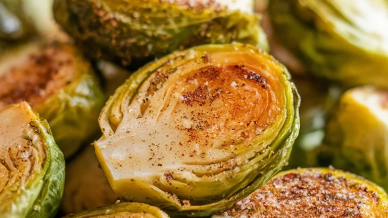 Lemon Pepper Air Fryer Brussels Sprouts - Featured