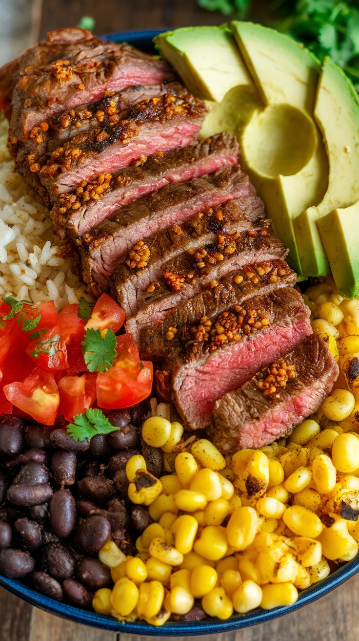 Loaded Steak Burrito Bowls