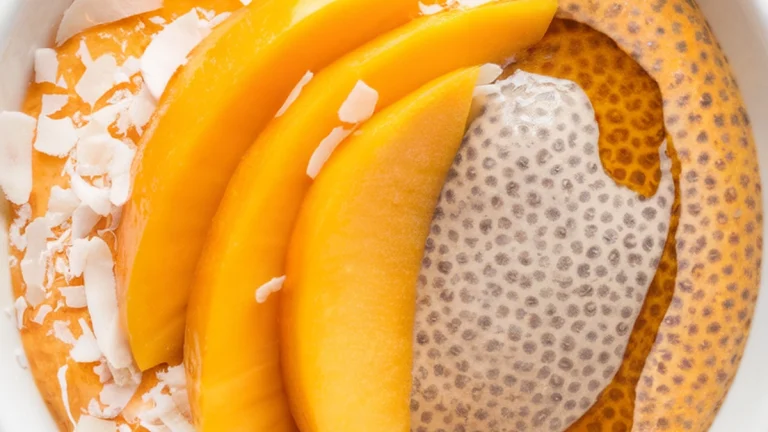 Mango Coconut Chia Seed Pudding - Featured