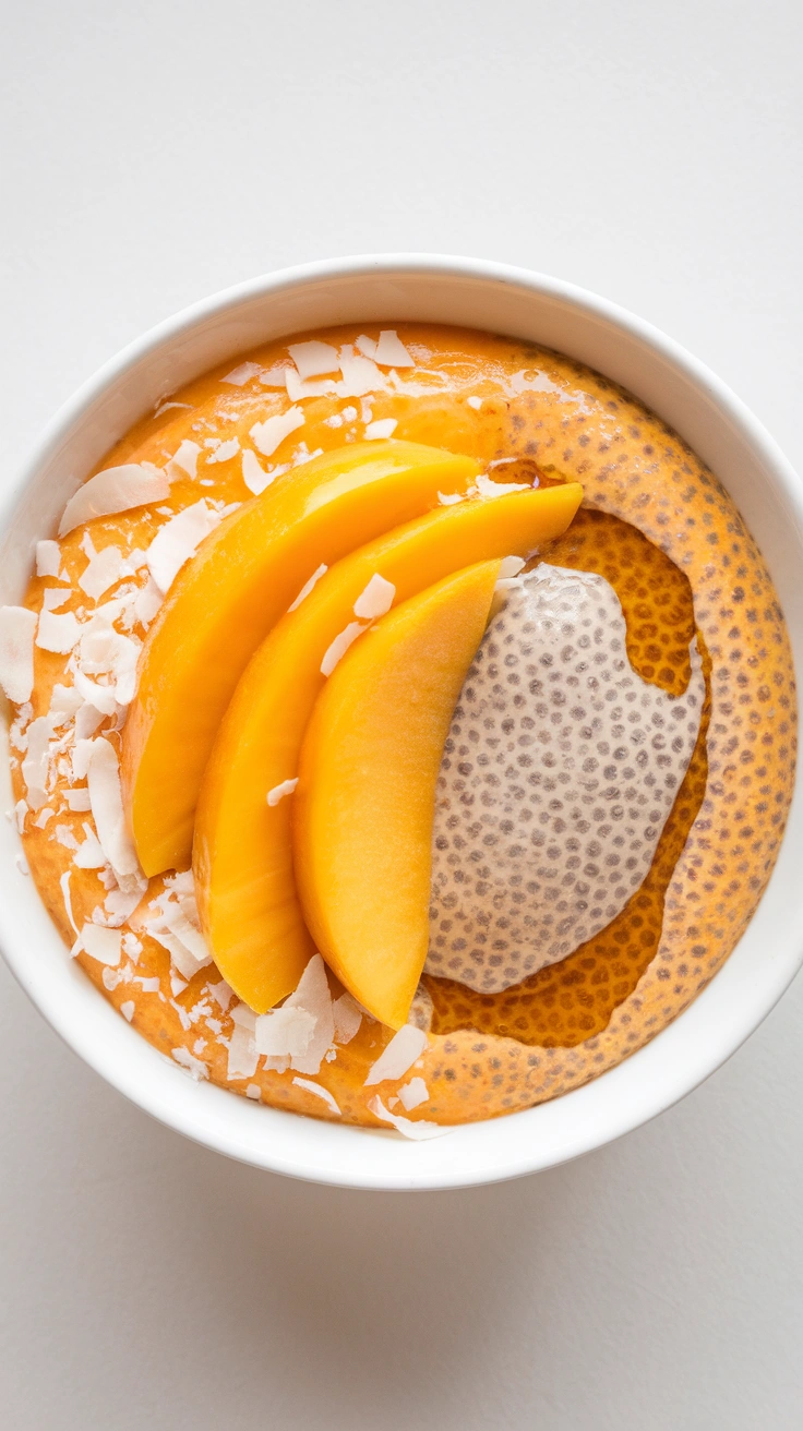 Mango Coconut Chia Seed Pudding