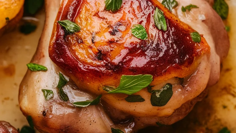 Mediterranean Baked Chicken Thighs - Featured