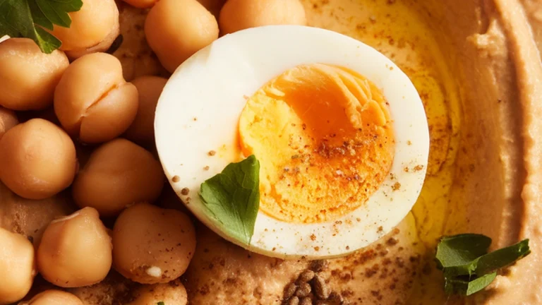 Mediterranean Hummus and Egg Bowl - Featured