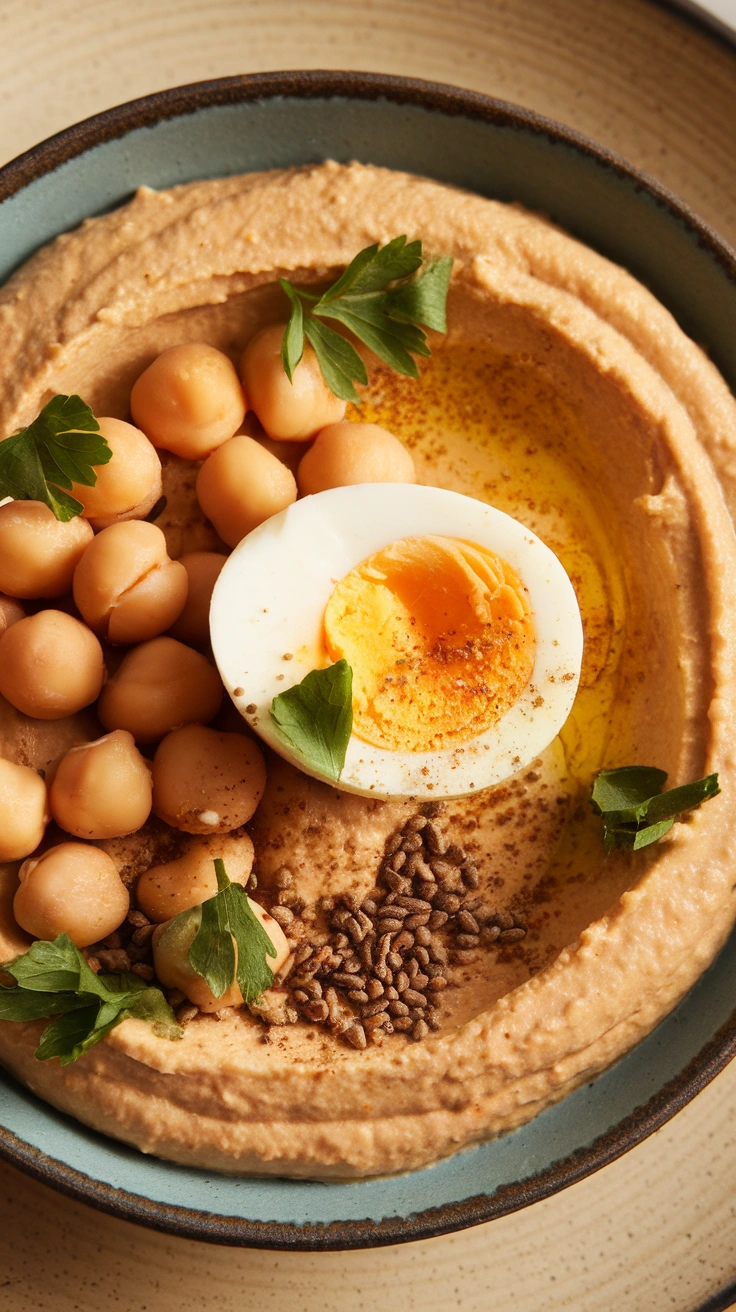 Mediterranean Hummus and Egg Bowl