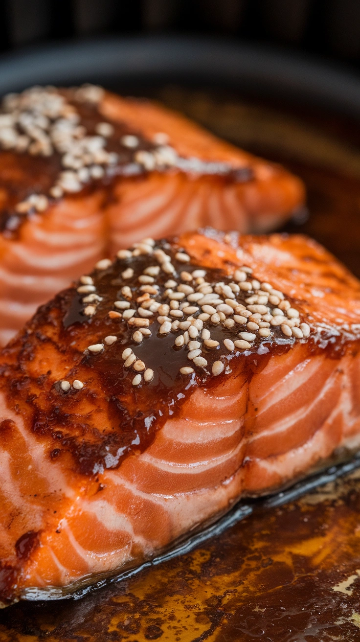 Miso Glazed Air Fryer Salmon