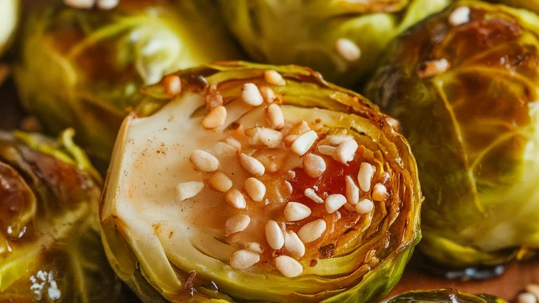 Miso Glazed Brussels Sprouts - Featured