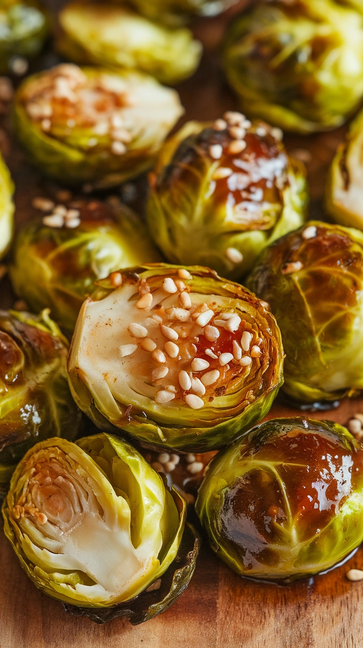 Miso Glazed Brussels Sprouts