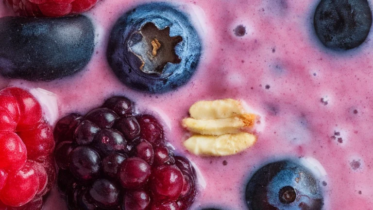Mixed Berry Oatmeal Breakfast Smoothie - Featured