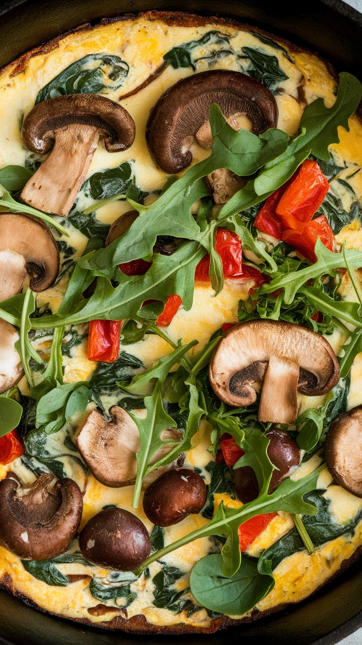 Mushroom and Goat Cheese Vegetable Frittata