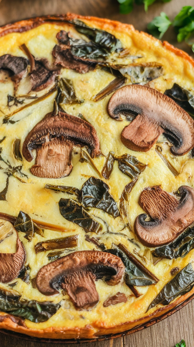 Mushroom and Swiss Chard Frittata