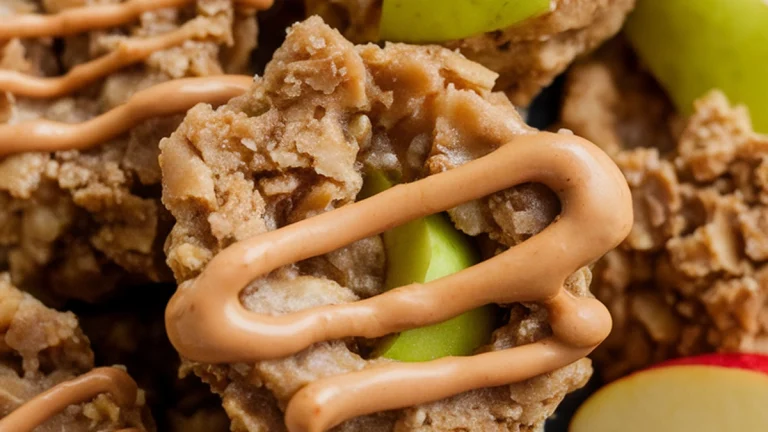No-Bake Apple Peanut Butter Energy Bites - Featured