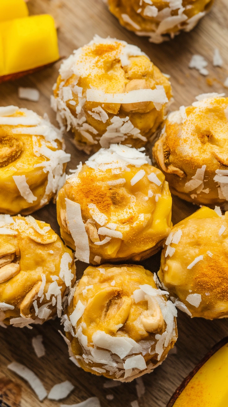 No-Bake Coconut Mango Energy Bites