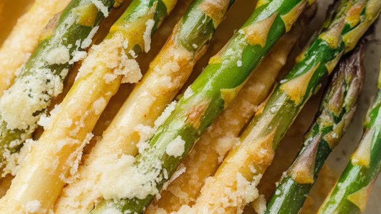 Parmesan Roasted Air Fryer Asparagus - Featured