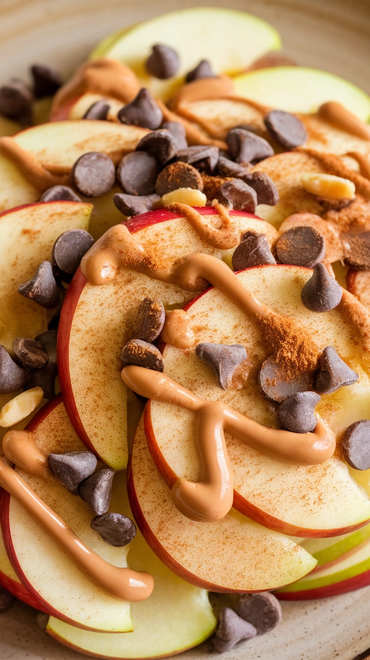 Peanut Butter Apple Nachos
