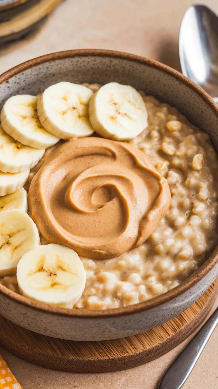 Peanut Butter Banana Oatmeal Bowl