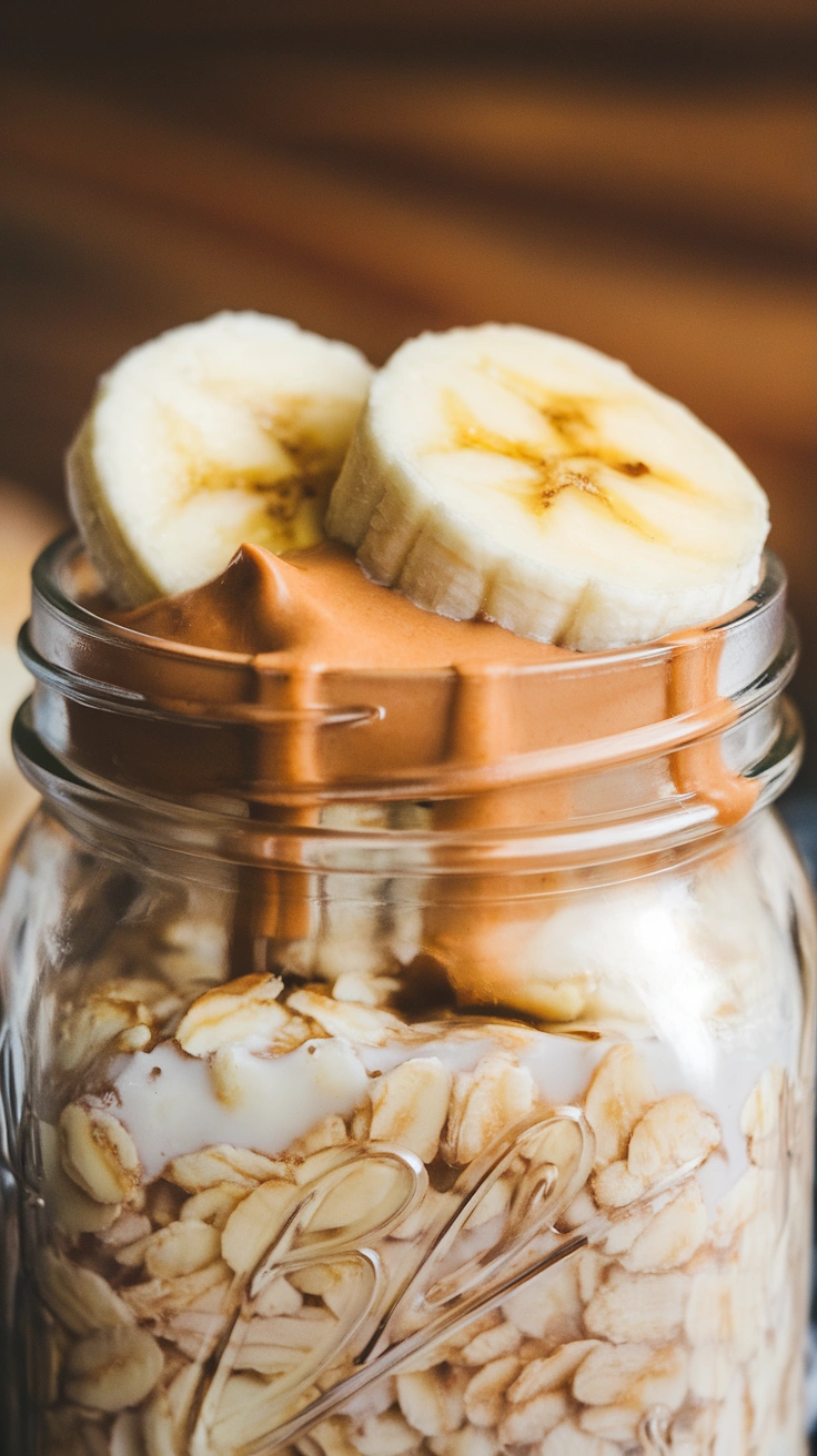 Peanut Butter Banana Overnight Oats