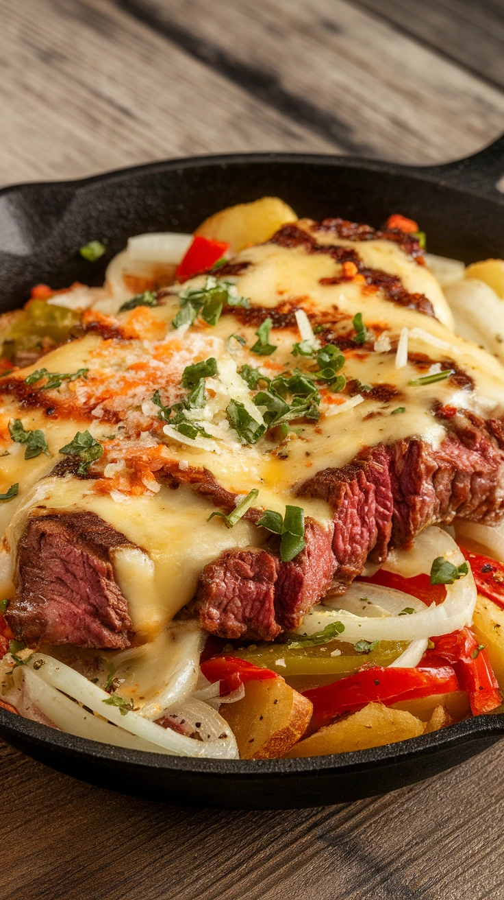 Philly Cheesesteak Skillet Bowl