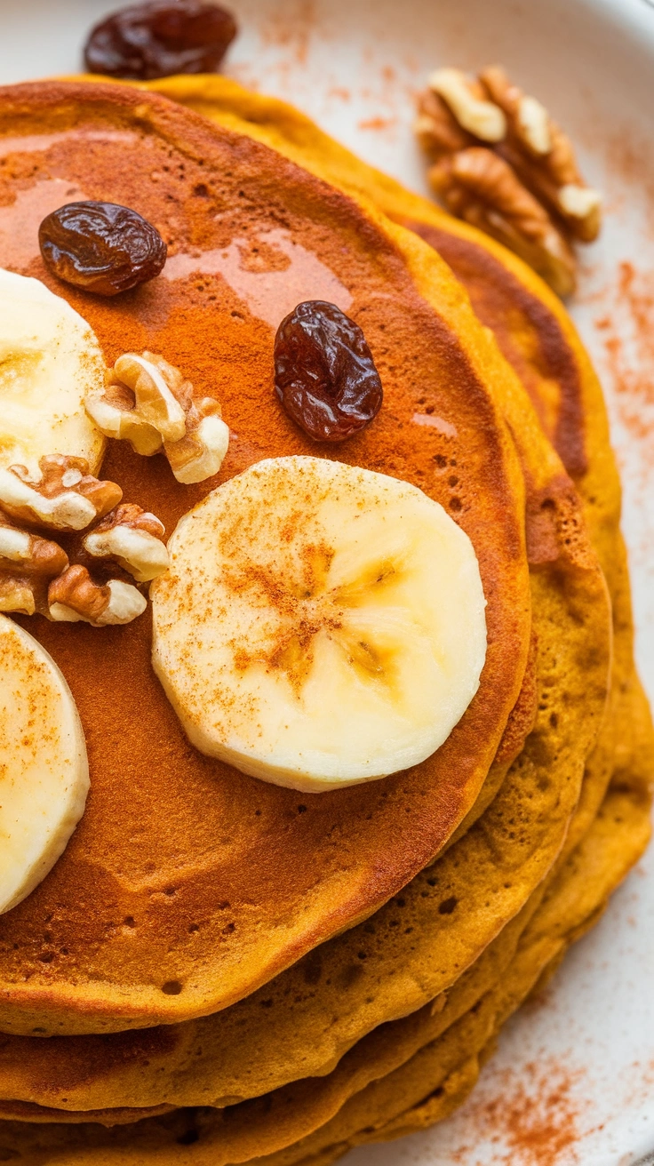 Pumpkin Spice Banana Pancakes