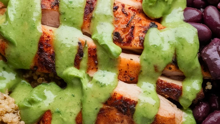 Quinoa Chicken Bowl with Avocado Dressing - Featured