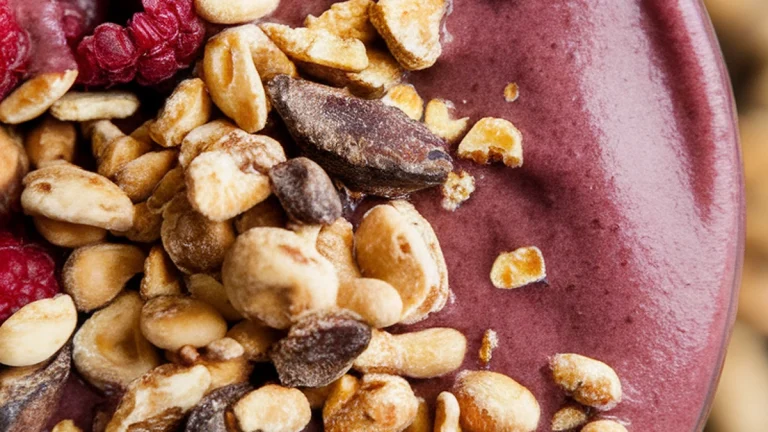 Raspberry Cacao Bean Smoothie - Featured