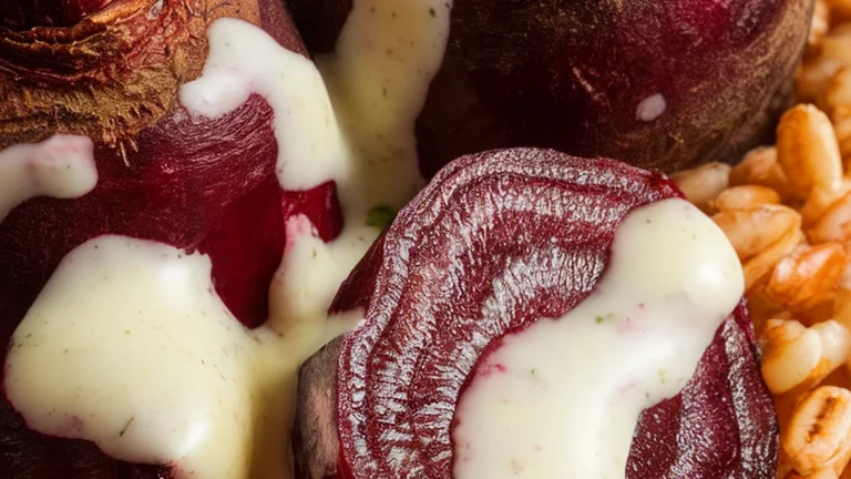 Roasted Beet and Goat Cheese Farro Bowl - Featured