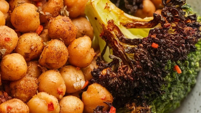 Roasted Broccoli and Chickpea Bowls - Featured