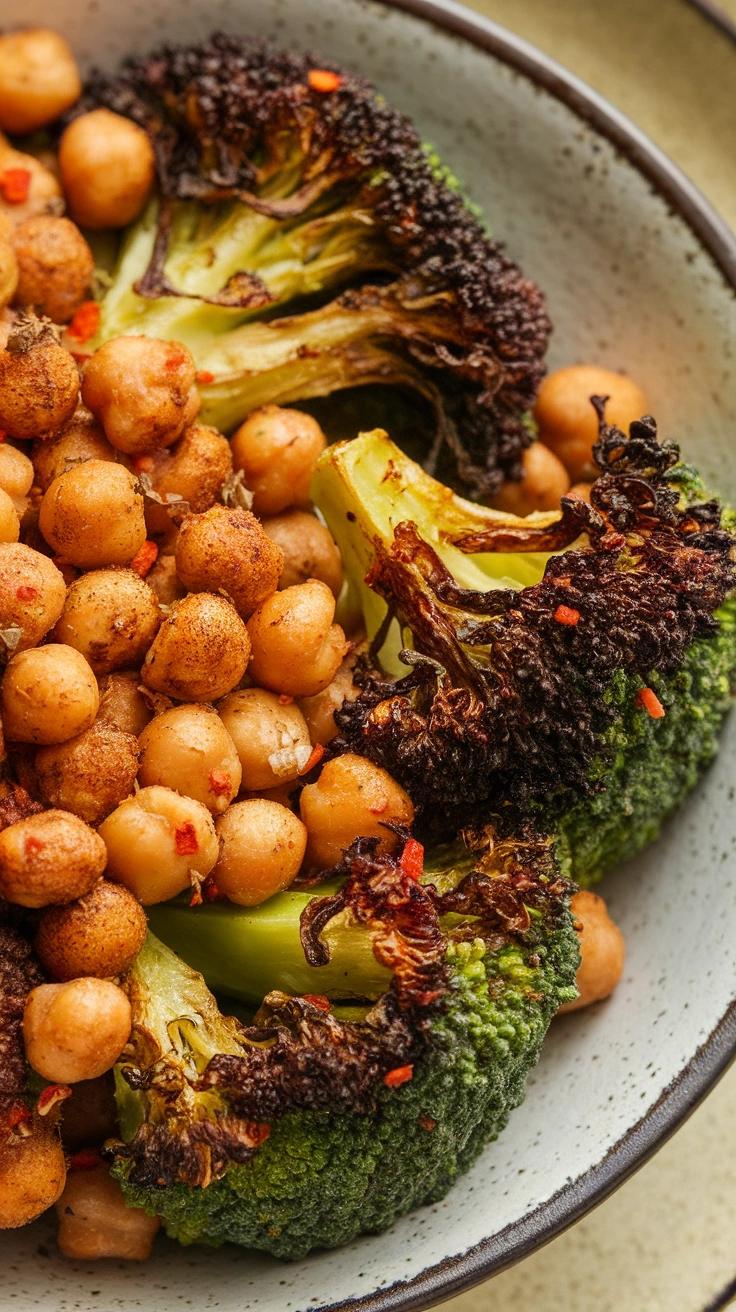 Roasted Broccoli and Chickpea Bowls