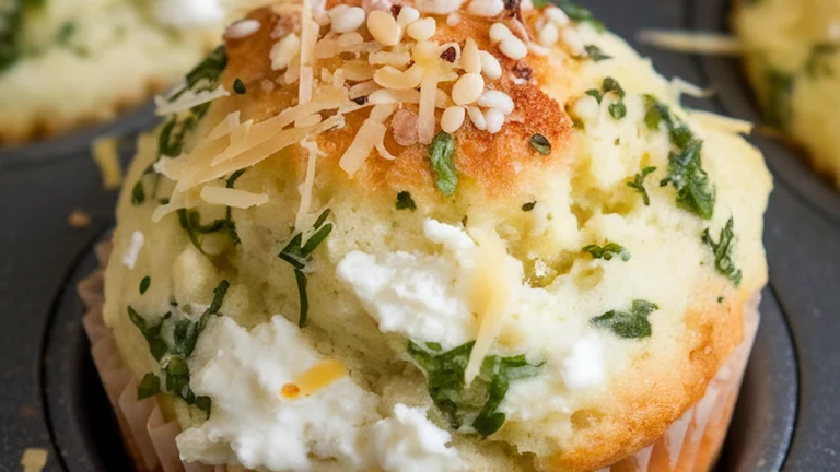 Savory Herb and Cottage Cheese Muffins - Featured