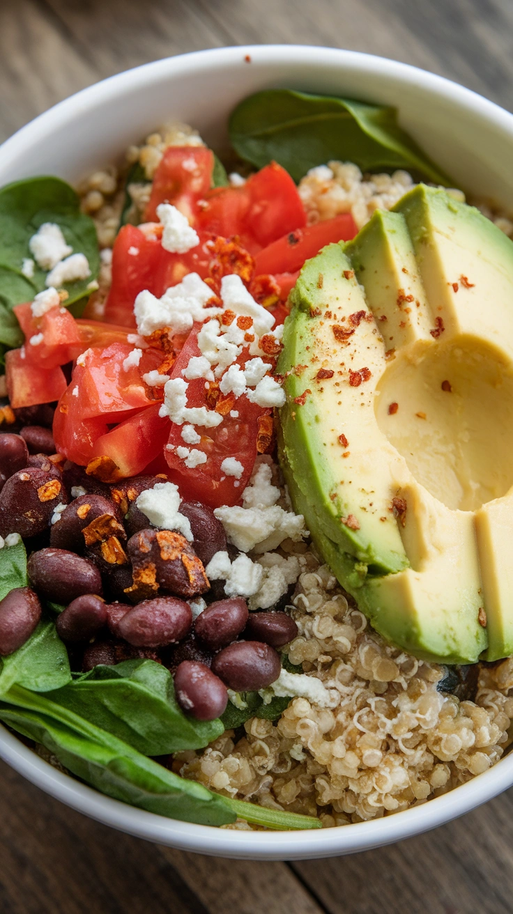 Savory Quinoa and Spinach Breakfast Bowl