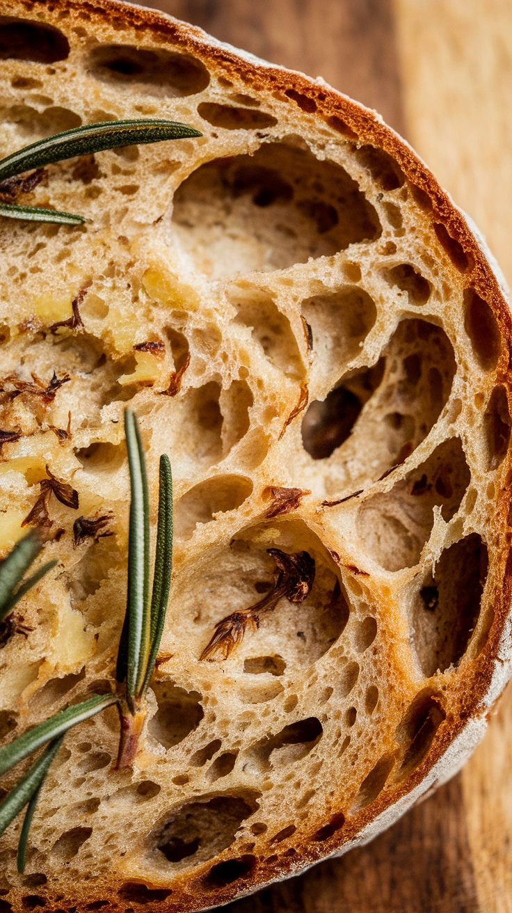 Savory Rosemary and Garlic Spelt Bread