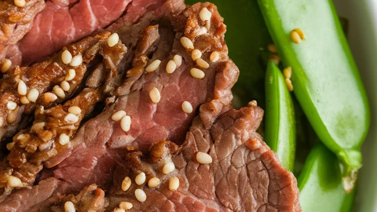 Sesame Beef and Snap Pea Bowl - Featured