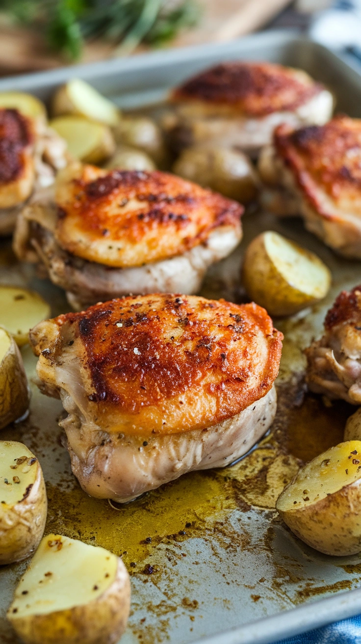 Sheet Pan Chicken Thighs and Potatoes
