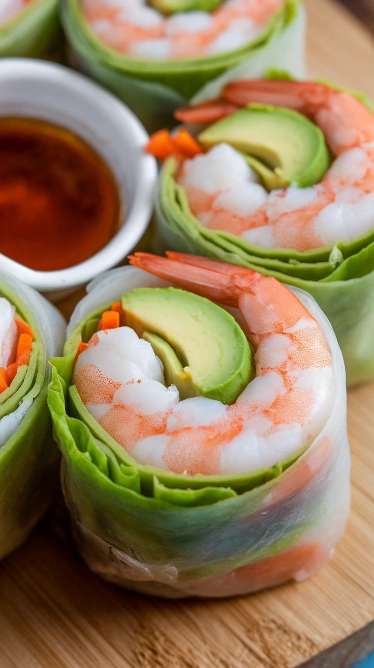 Shrimp and Avocado Summer Rolls